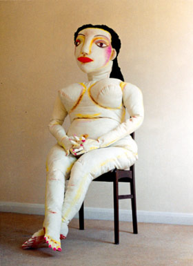 Title: 'Barbie Big Doll', Medium: 'Canvas cloth, Polymer fibre, Acrylic paint', Size: '183 x 76 x 137 cm', Year: '1997'