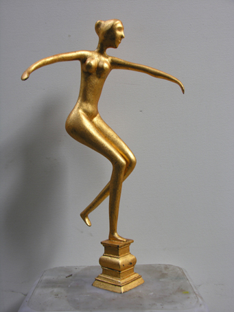 Title: 'Naika On Pedestal', Medium: 'Fiber Glass', Size: 'H: 23.5in x L: 14in x W: 3.5in', Year: '2014'