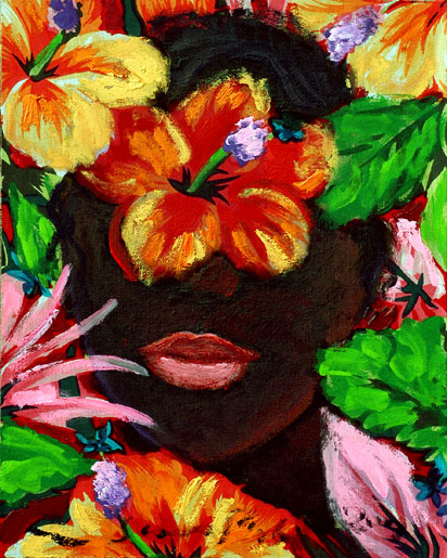 Title: 'All These Flowers Are For You - 73', Medium: 'Export Fabric, Canvas, Acrylic', Size: '38 x 30 cm', Year: '2004'