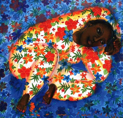 Medium: 'Export Fabric, Canvas, Acrylic', Size:'91 x 91 cm'