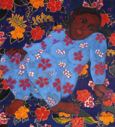 Medium: 'Export Fabric, Canvas, Acrylic', Size:'102 x 91 cm'
