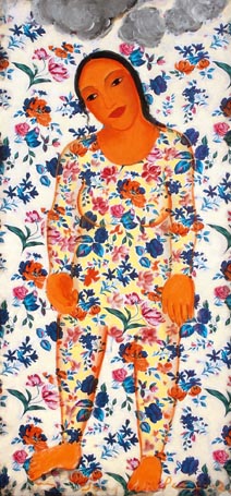 Medium: 'Export Fabric, Canvas, Acrylic', Size:'183 x 91 cm'