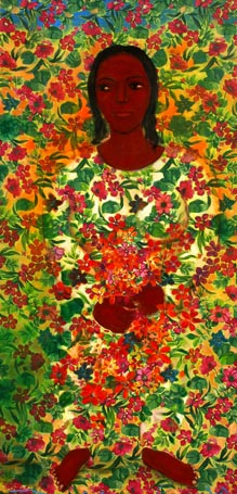 Medium: 'Export Fabric, Canvas, Acrylic', Size:'183 x 91 cm'