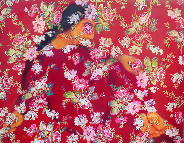 Medium: 'Export Fabric, Canvas, Acrylic', Size: '75 x 102 cm'