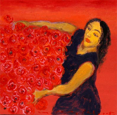 Medium: 'Acrylic on Canvas', Size: '122 x 122 cm'