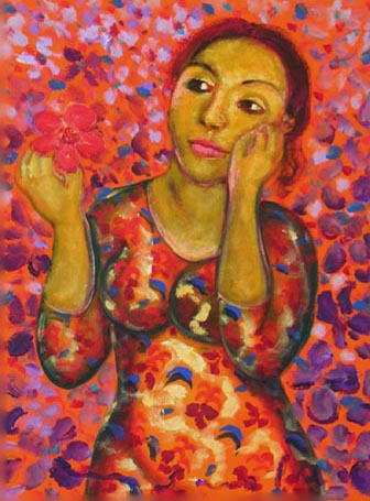 Medium: 'Acrylic on Canvas', Size: '102 x 75 cm'