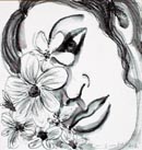 Medium: 'Chinese Ink and Counte on Paper', Size:'23 x 18 cm'