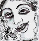 Medium: 'Chinese Ink and Counte on Paper', Size:'23 x 18 cm'