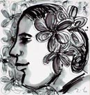 Medium: 'Chinese Ink and Counte on Paper', Size:'23 x 18 cm'