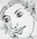 Medium: 'Chinese Ink and Counte on Paper', Size:'23 x 18 cm'