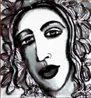 Medium: 'Chinese Ink and Counte on Paper', Size:'23 x 18 cm'