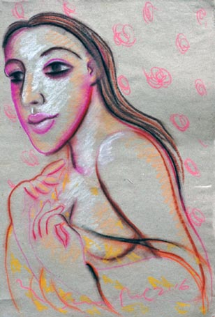 Medium: 'Soft Pastel on Rice Paper', Size: '65 x 45 cm'