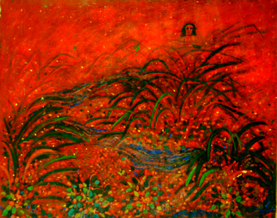 Medium: 'Acrylic on canvas', Size: '163 x 122 cm'