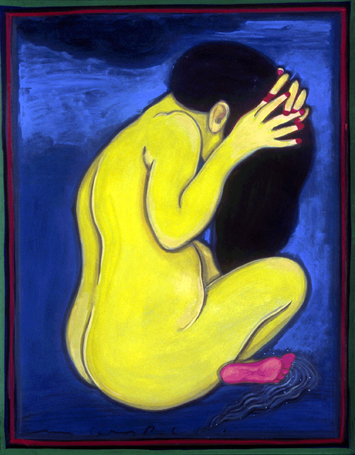 Medium: 'Gouache on Paper', Size: '58 x 46 cm'