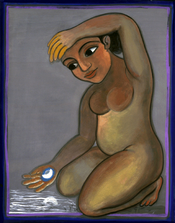 Medium: 'Gouache on Paper', Size: '58 x 46 cm'