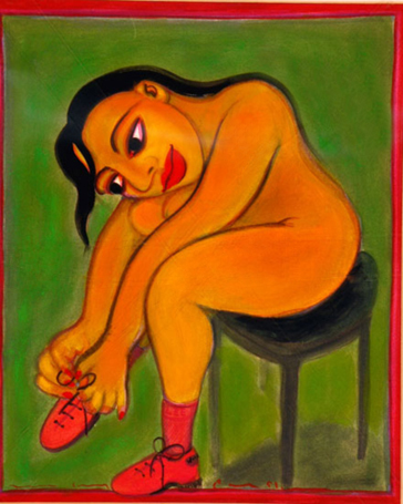 Medium: 'Gouache on Paper', Size: '38 x 30 cm'