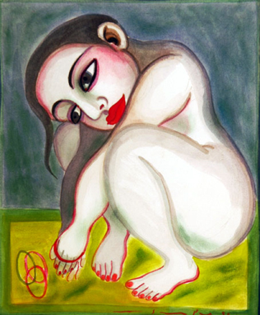 Medium: 'Gouache on Paper', Size: '38 x 30 cm'