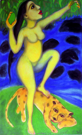 Medium: 'Gouache on Paper', Size: '163 x 102 cm'