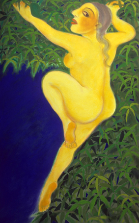 Medium: 'Gouache on Paper', Size: '163 x 102 cm'