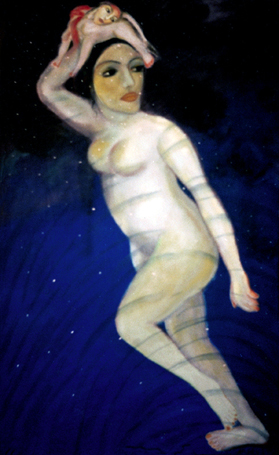 Medium: 'Gouache on Paper', Size: '163 x 102 cm'