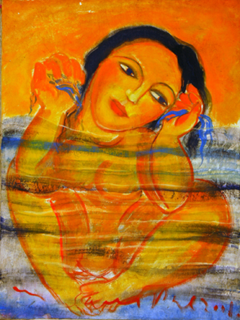 Medium: 'Gouache on Paper', Size: '58 x 46 cm'