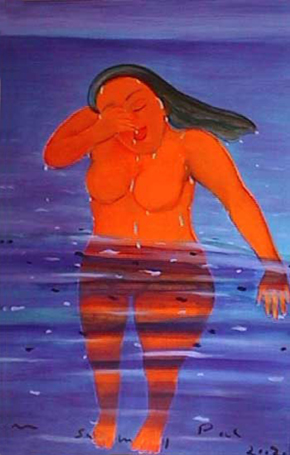 Medium: 'Acrylic on canvas', Size: '163 x 122 cm'