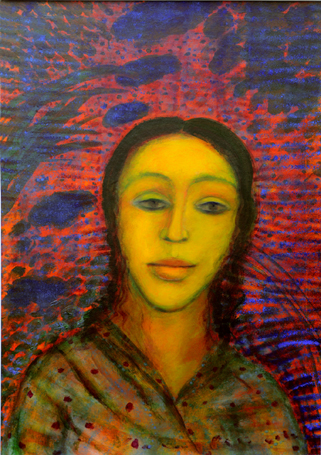 Medium: 'Acrylic on canvas', Size: '90 x 60 cm'