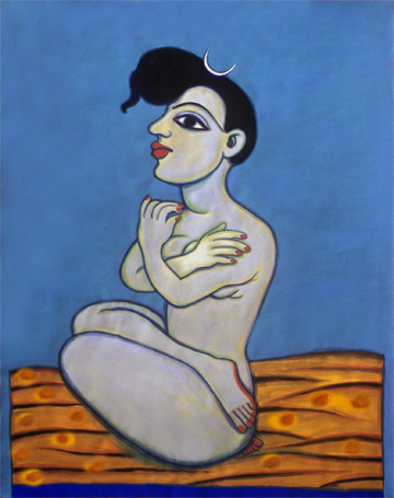 Medium: 'Gouache on Paper', Size:'56 x 76 cm'