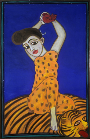 Medium: 'Gouache on Paper', Size:'58 x 91 cm'