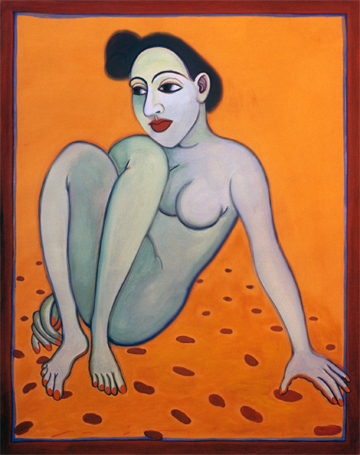 Medium: 'Gouache on Paper', Size:'56 x 76 cm'