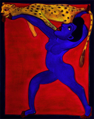 Gouache on Paper', Size: '30 x 42 cm'