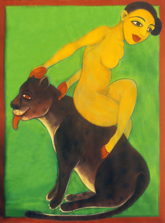 Medium: 'Gouache on Paper', Size: '56 x 76 cm'