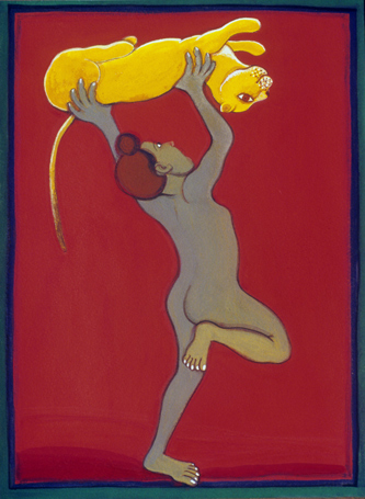 Medium: 'Gouache on Paper', Size: '30 x 42 cm'