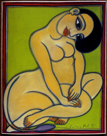 Medium: 'Gouache on Paper', Size: '58 x 46 cm'