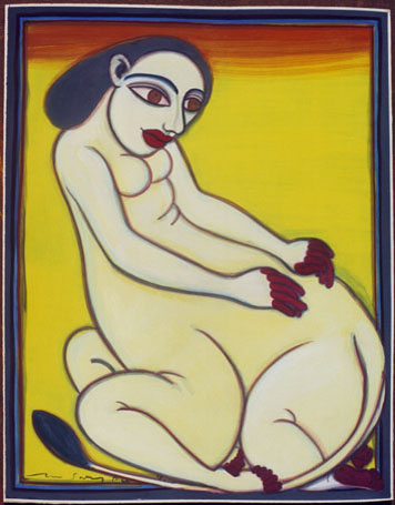 Medium: 'Gouache on Paper', Size: '58 x 46 cm'