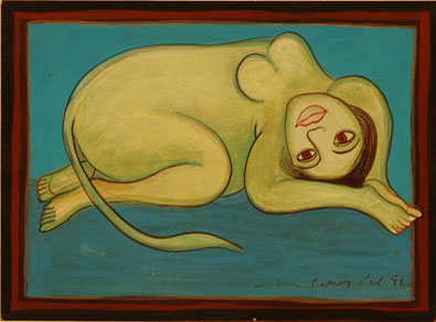 Medium: 'Gouache on Paper', Size: '18 x 23 cm'