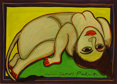 Medium: 'Gouache on Paper', Size: '18 x 23 cm'