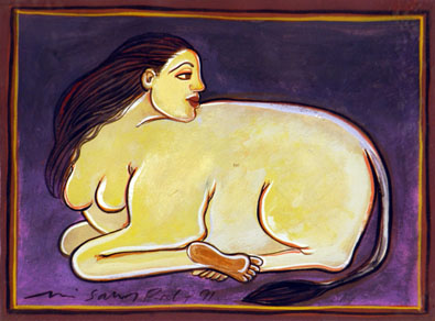 Medium: 'Gouache on Paper', Size: '18 x 23 cm'