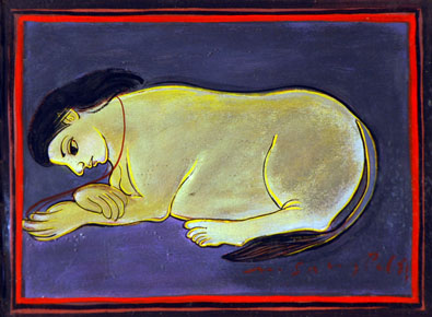 Medium: 'Gouache on Paper', Size: '18 x 23 cm'