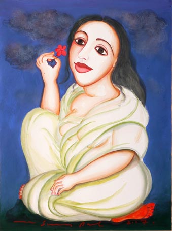 Medium: 'Gouache on Arches Paper', Size: '56 x 76 cm'