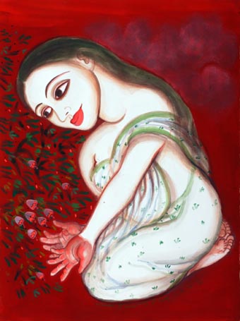 Medium: 'Gouache on Arches Paper', Size: '56 x 76 cm'