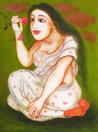 Medium: 'Gouache on Arches Paper', Size: '56 x 76 cm'