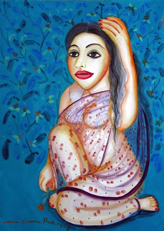 Medium: 'Gouache on Arches Paper', Size: '56 x 76 cm'