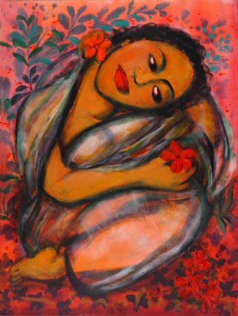 Medium: 'Acrylic on Canvas', Size: '61 x 91 cm'