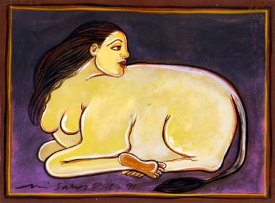 Medium: 'Gouache on Paper', Size: '18 x 23 cm'