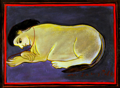 Medium: 'Gouache on Paper', Size: '18 x 23 cm'