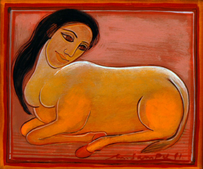 Medium: 'Gouache on Paper', Size:'20 x 23 cm'