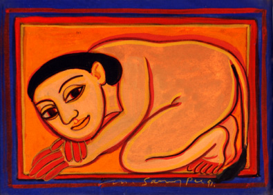 Medium: 'Gouache on Paper', Size:'18 x 23 cm'