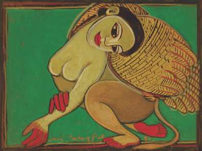 Medium: 'Gouache on Paper', Size: '18 x 23 cm'