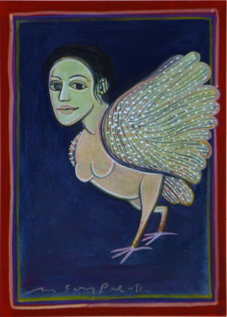 Medium: 'Gouache on Paper', Size: '23 x 18 cm'